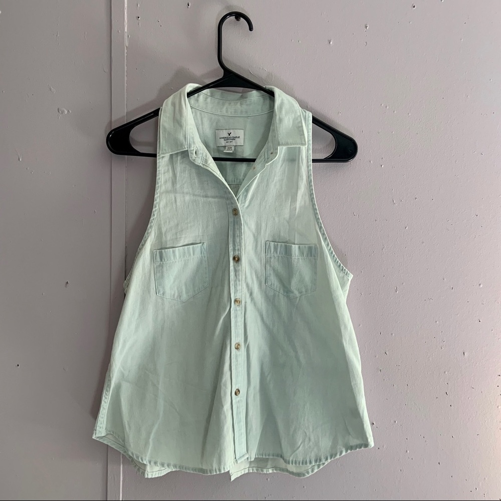American Eagle Button-down Tank